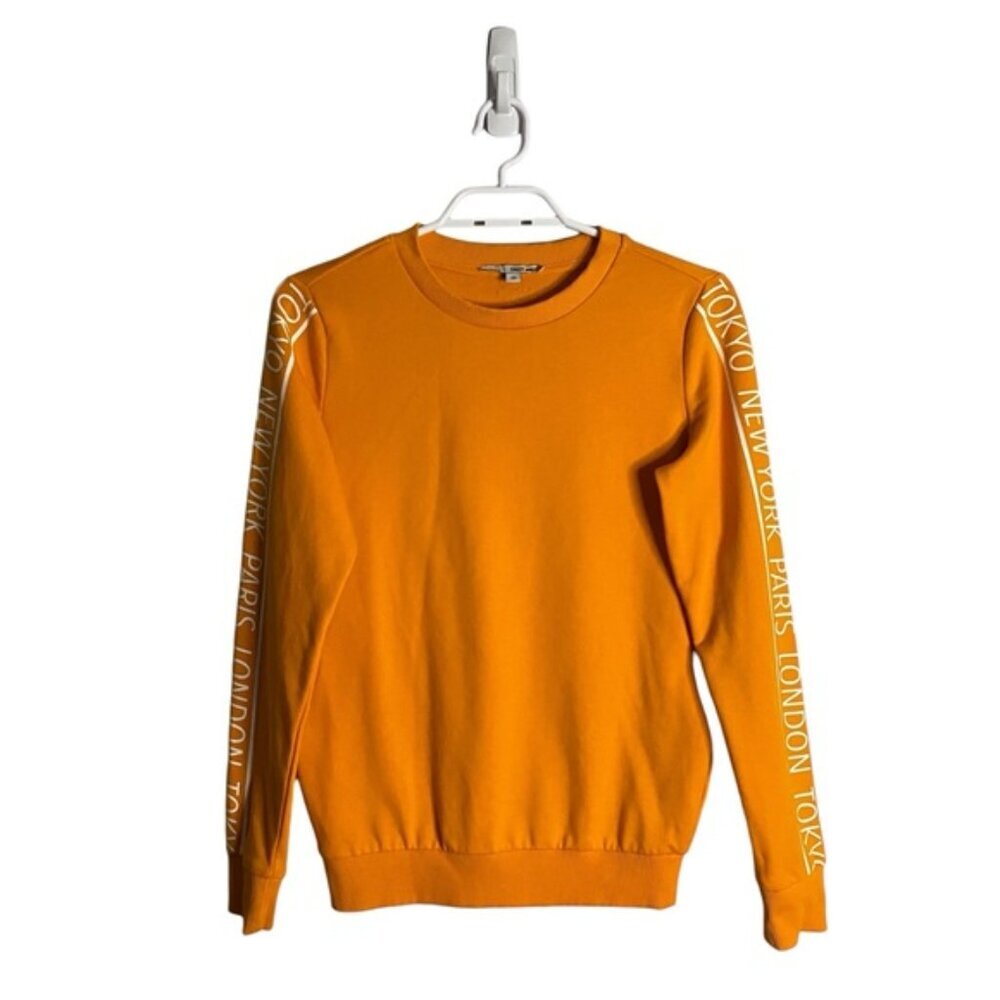 Tally Weijl Women’s Orange Graphic Print Crewneck Shirt